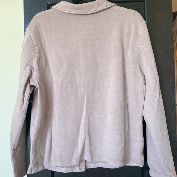 Light lavender/grayish Knit Jacket from Lacausa. Size Small. New with tags. - Picture 4 of 5